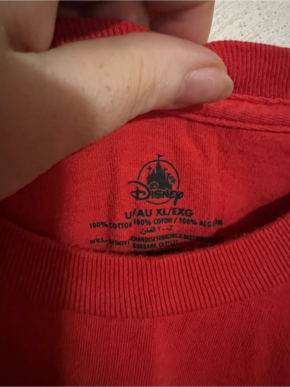 DISNEY Classic "Make your Own Magic" Graphic T Shirt Red White Women's Size XL - Picture 4 of 5